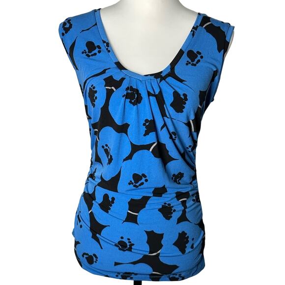 New York and Company Stretch Size Small Blue and Black Sleeveless - Picture 1 of 2